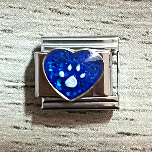 Charm blue footprint