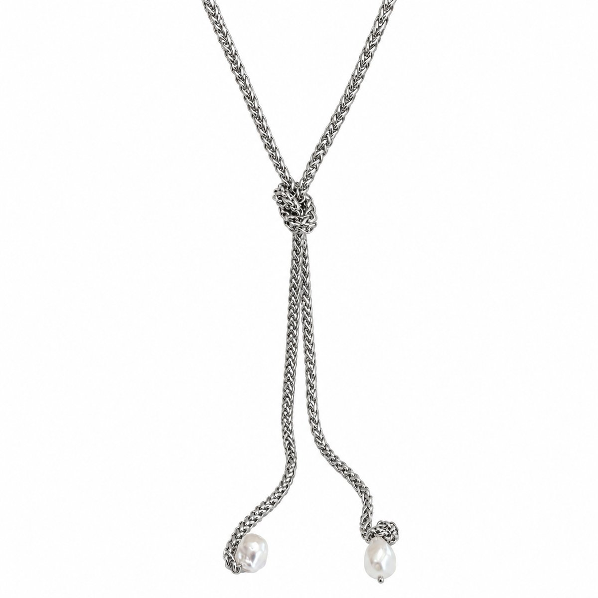 Collar Largo Nudo Perlas