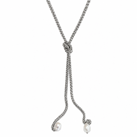 Collar Largo Nudo Perlas