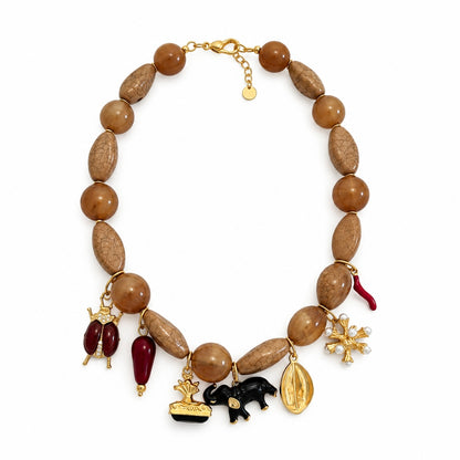 Collar Acrílicos Elefante Beige