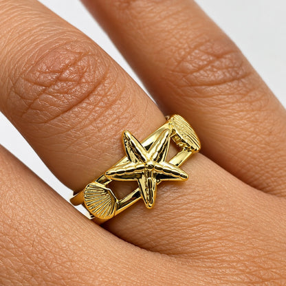 Anillo Estrella y Concha