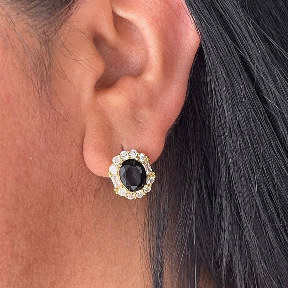 Aretes Óvalo en Dorado