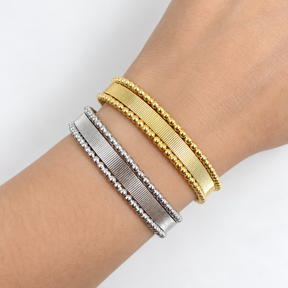 Pulsera Bolitas y Textura