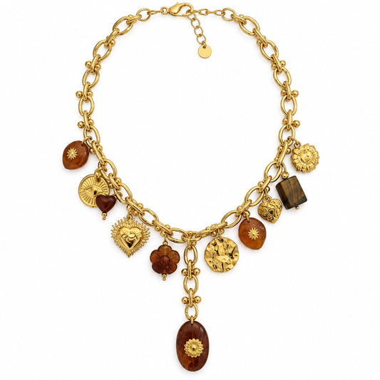 Collar Colgantes Ambar