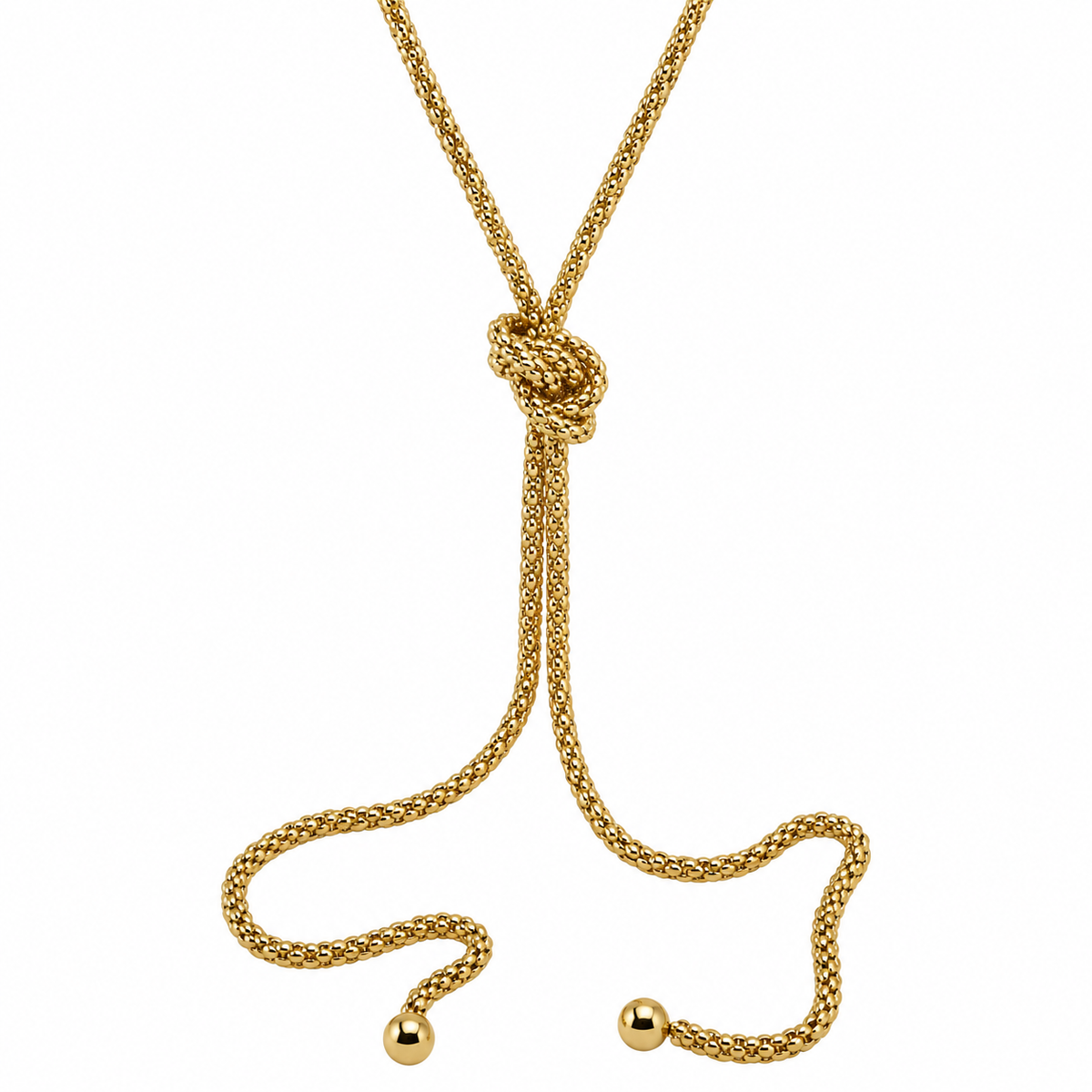 Collar Largo Nudo Acero