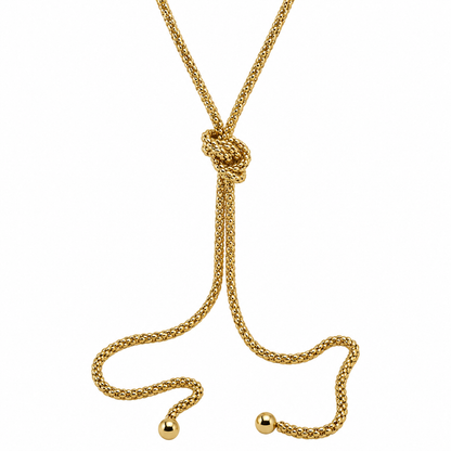Collar Largo Nudo Acero