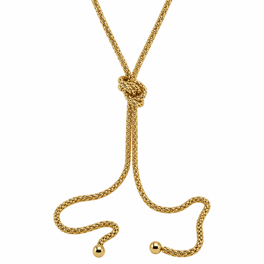 Collar Largo Nudo Acero