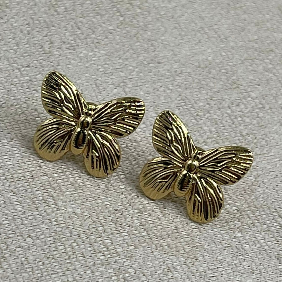 Aretes Acero Mariposa