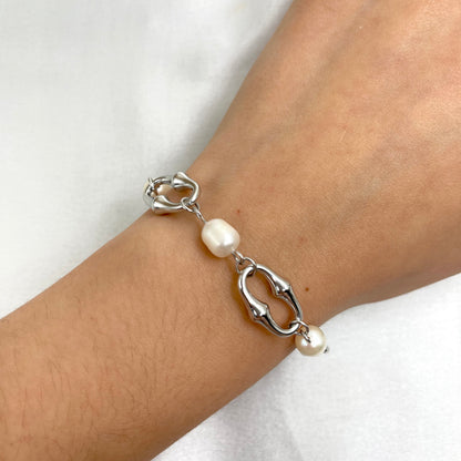 Pulsera Perlas tipo eslabón