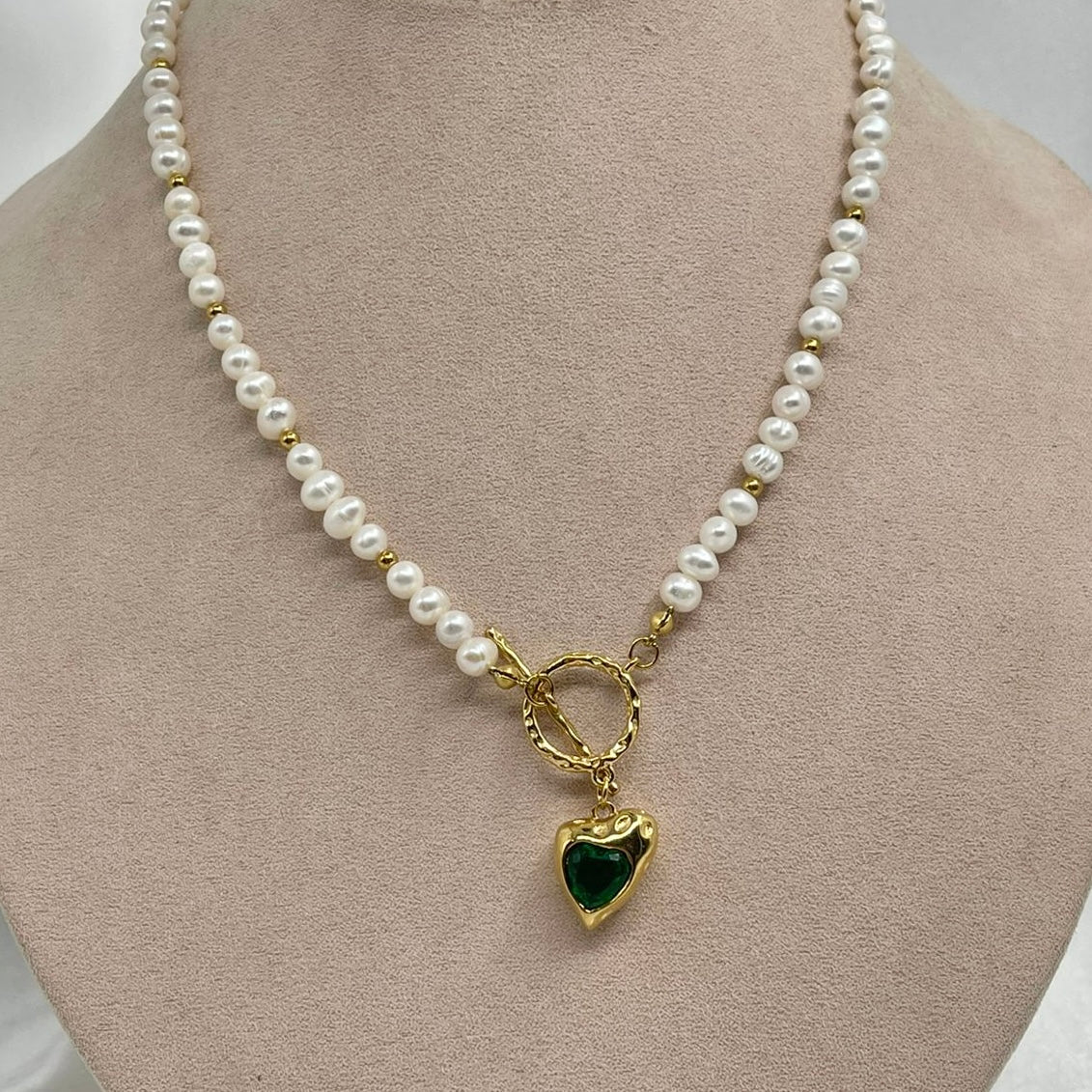 Collar Perlas Corazón