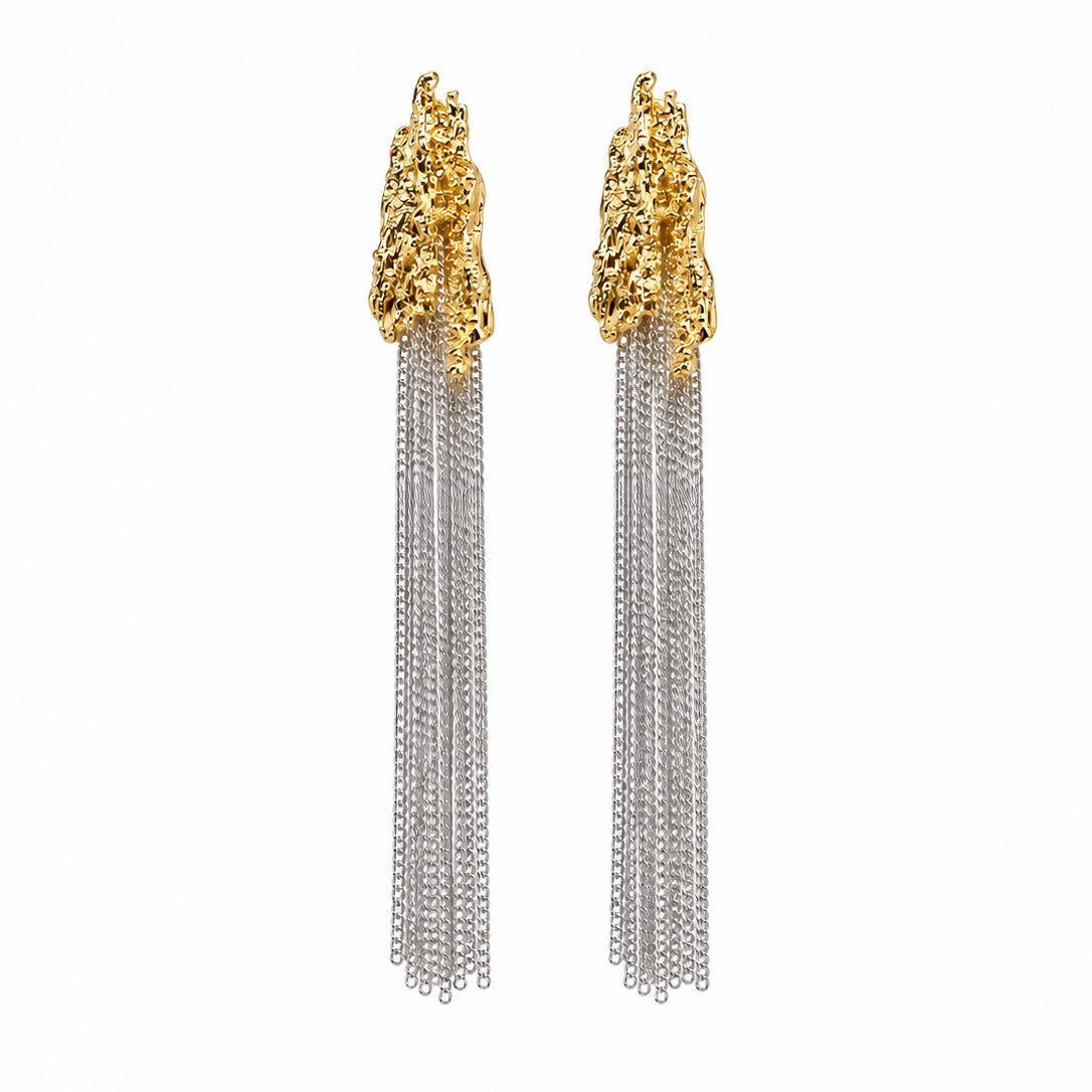 Aretes Crac Tiras Plata
