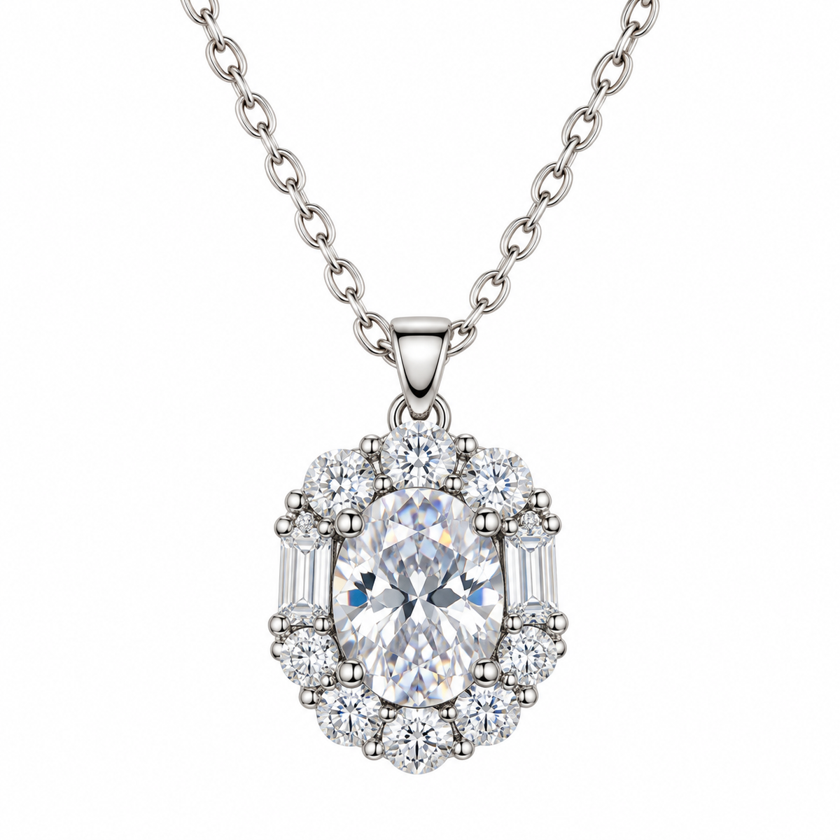 Collar Óvalo Zirconia