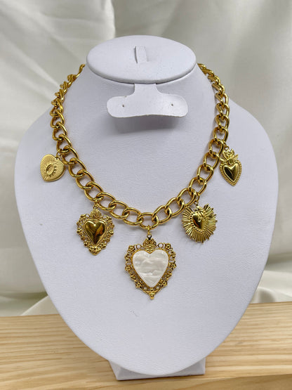 Collar Corazón Blanco 🤍