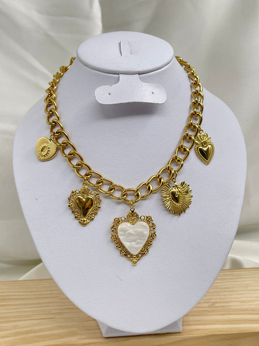 Collar Corazón Blanco 🤍