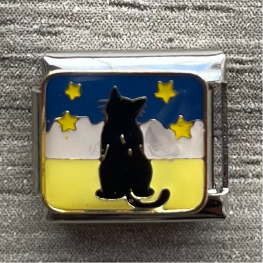 Charm gato con estrellas