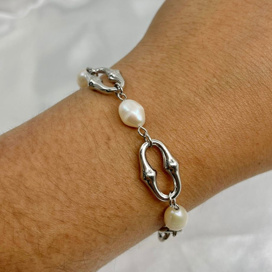 Pulsera Perla Eslabones