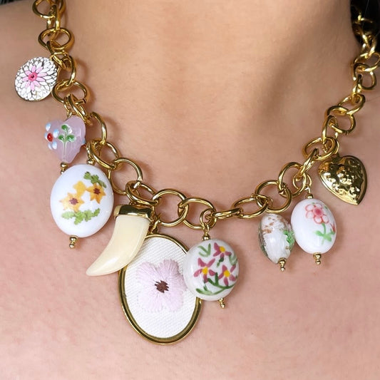 Collar Vintage Dijes Florales