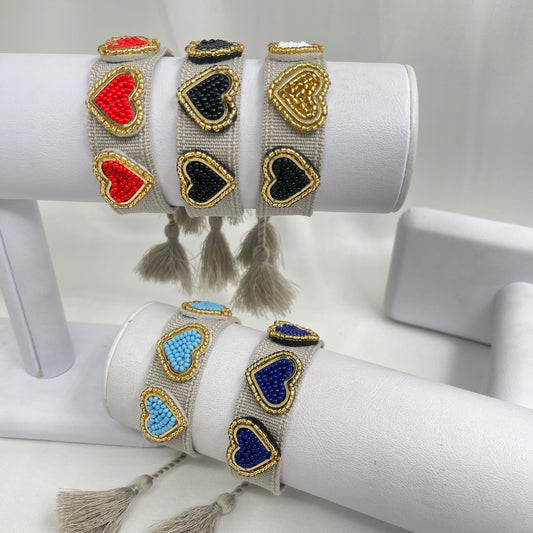 Pulsera tres corazones