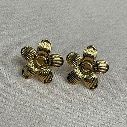 Aretes Acero Flor