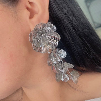 Aretes Flor Lámina XL