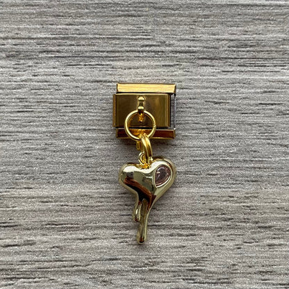 CHARM Gold Corazón Derretido Colgante