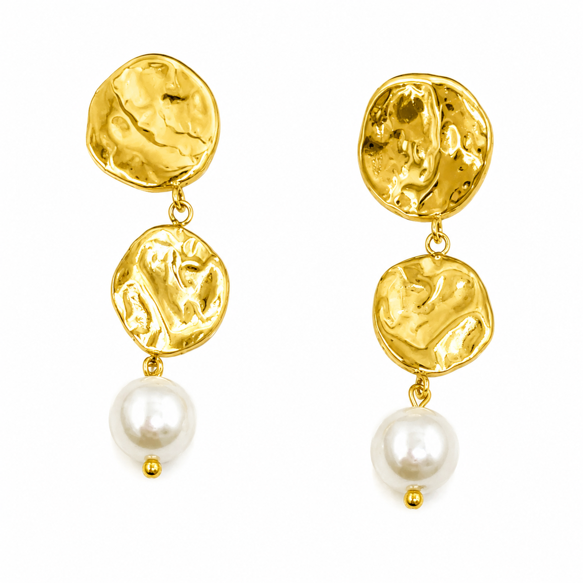 Aretes Acero y Perlita