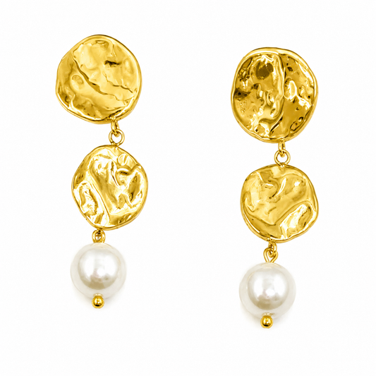 Aretes Acero y Perlita