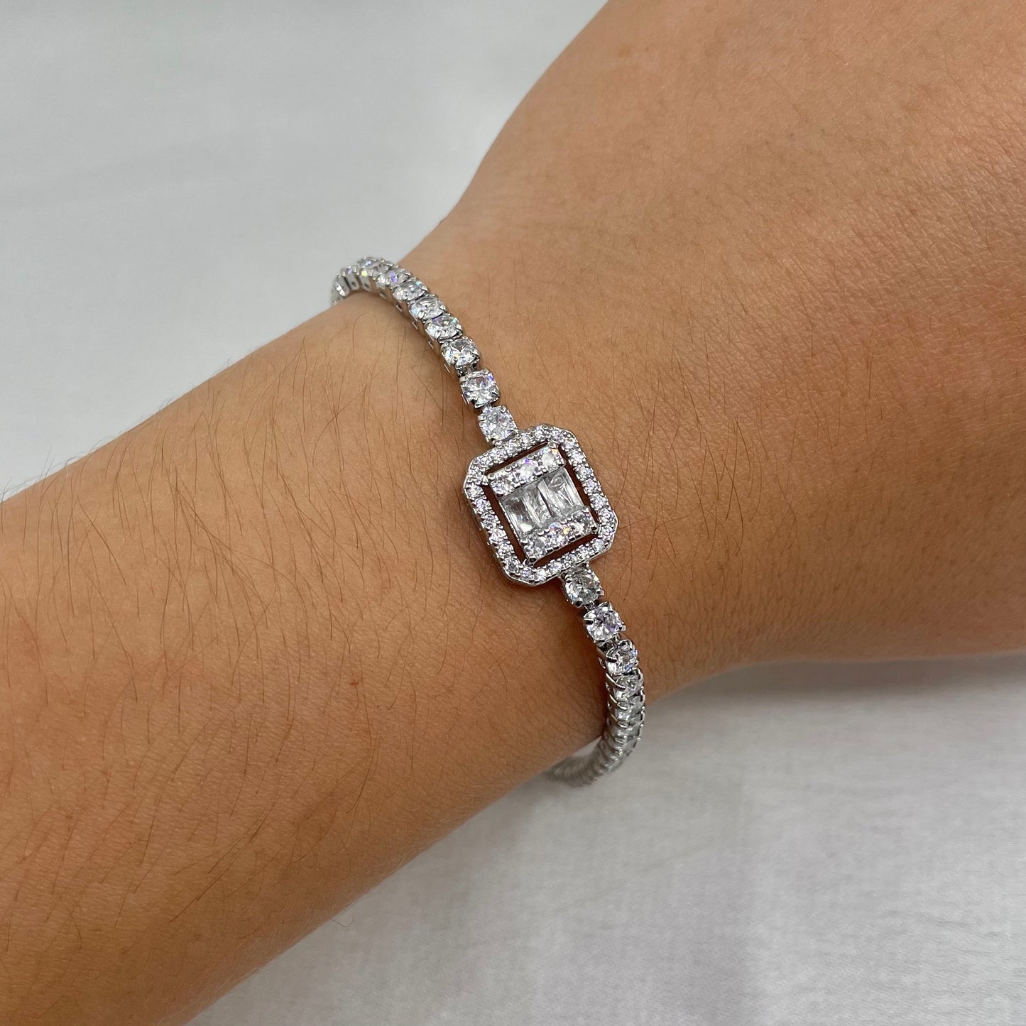 Pulsera Circonias Plata