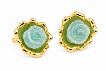Aretes Flor Resina