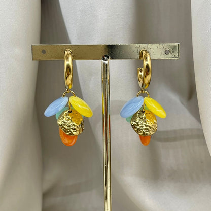 Aretes Discos Colgante