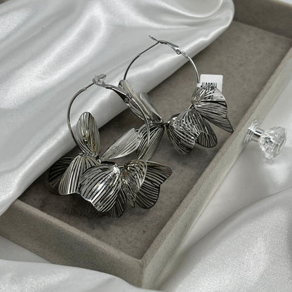 Aretes Flor Metal