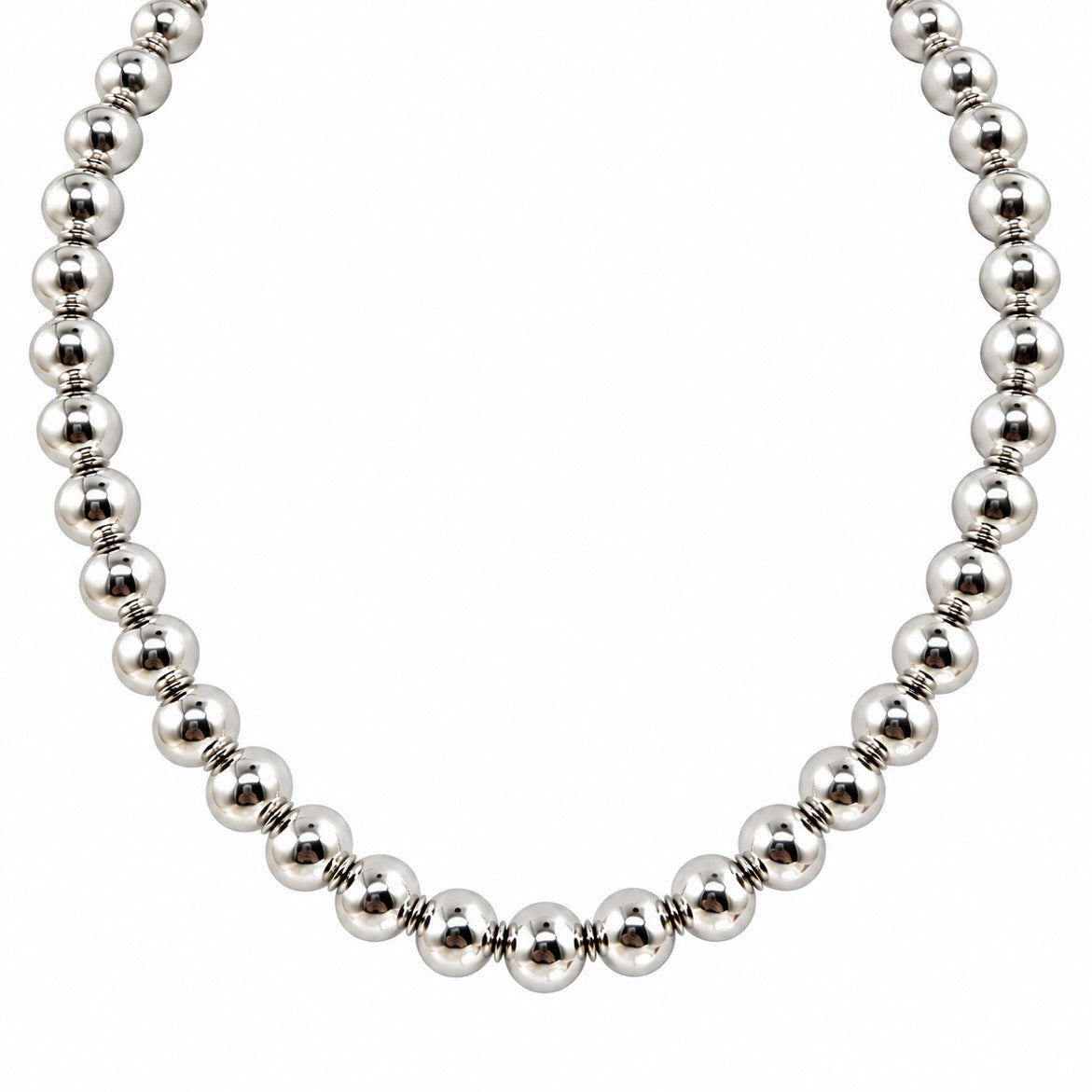 Collar Bolas Plata