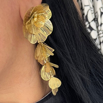 Aretes Flor Lámina XL