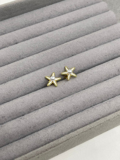 Aretes Estrella de Mar Perla