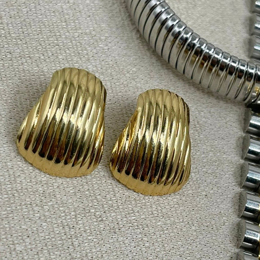 Aretes Acero Media Concha 🐚