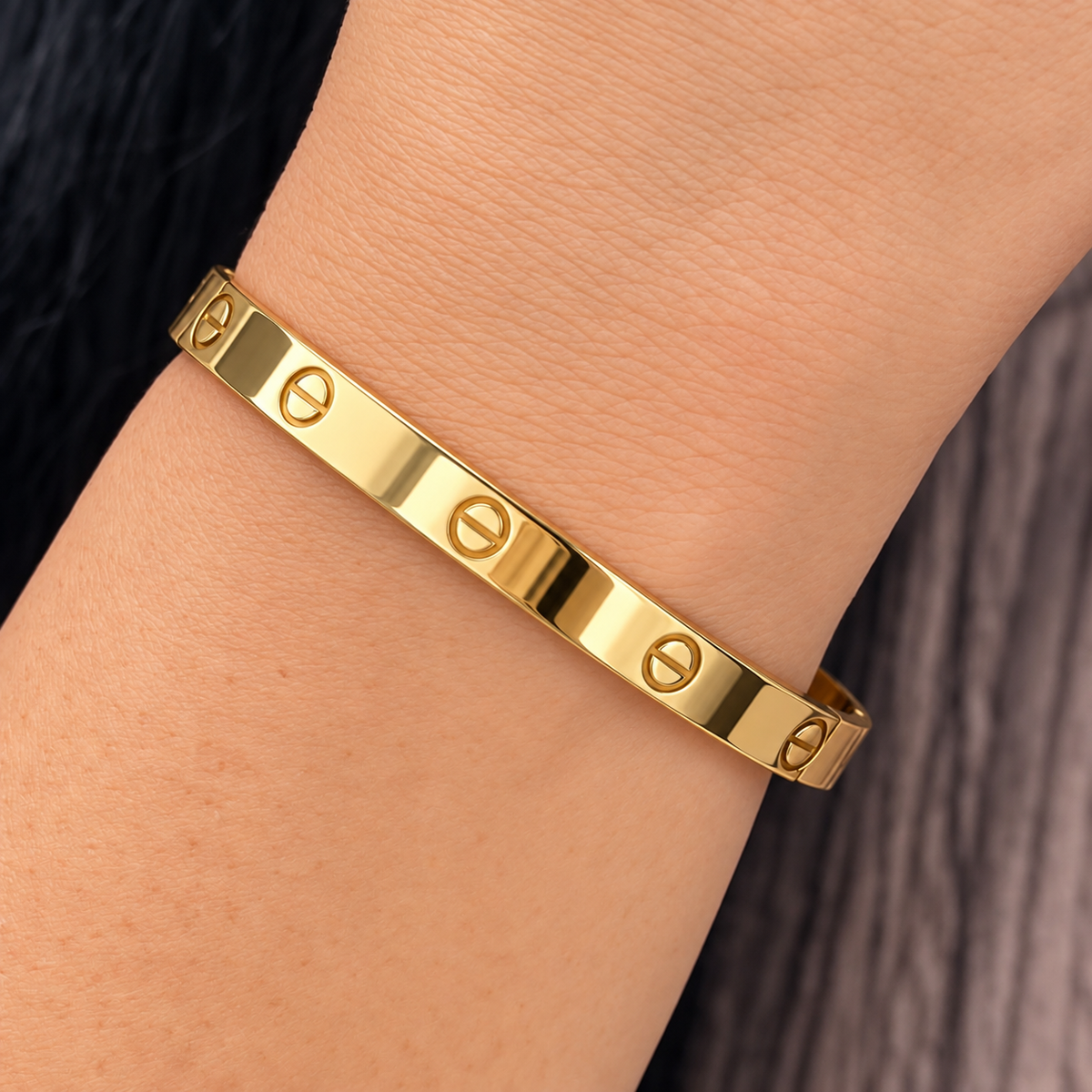 Brazalete Tipo Cartier Slim Gold