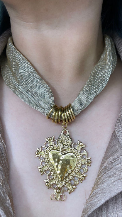 Collar Malla Corazón