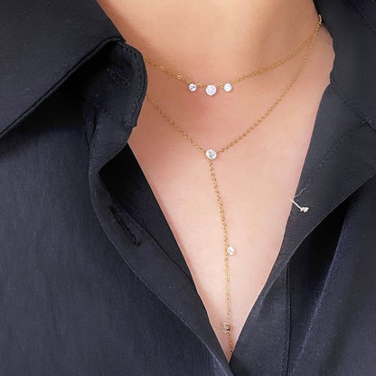 Collar Largo 7 Zirconias