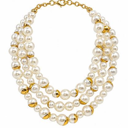 Collar Perlas Tres Hilos