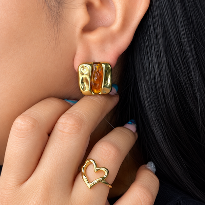 Aretes Cuadro Tira