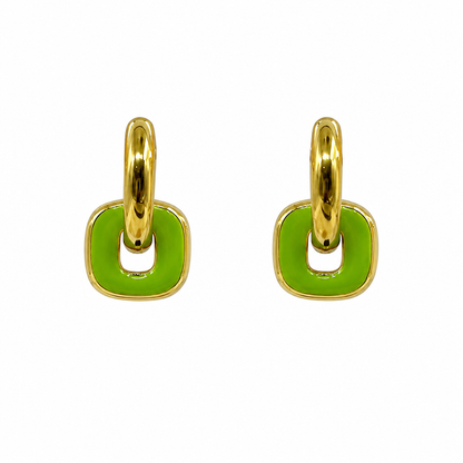 Aretes Cuadro Colgante