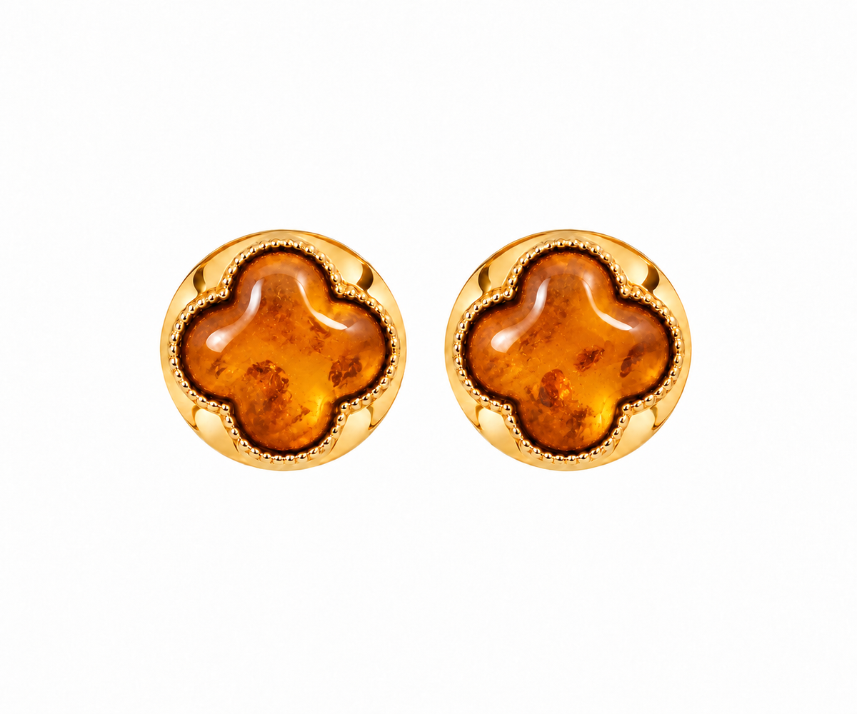 Aretes Círculo Flor