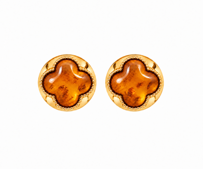 Aretes Círculo Flor
