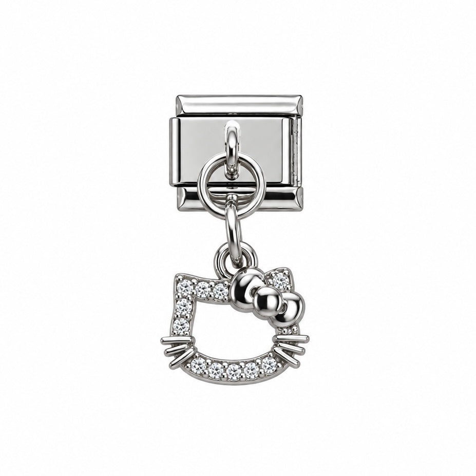 CHARM Kitty Cara Colgante con Zirconia