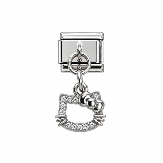 CHARM Kitty Cara Colgante con Zirconia
