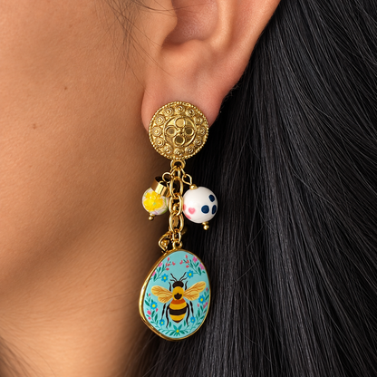 Aretes Largos Abeja ACR