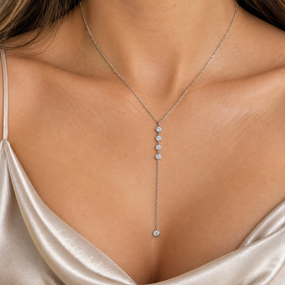 Collar Largo Fila Zirconia
