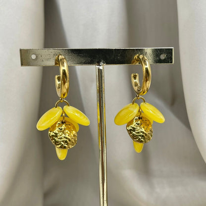 Aretes Discos Colgante