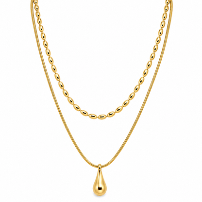 Cadena Doble con Gota