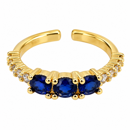 Anillo 3 zafiros